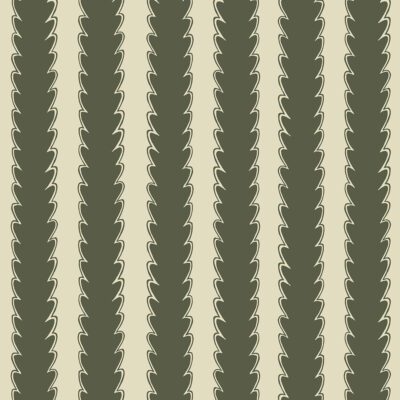 Scallop Stripe Wallpaper - Chaingate Green - Maitland Green