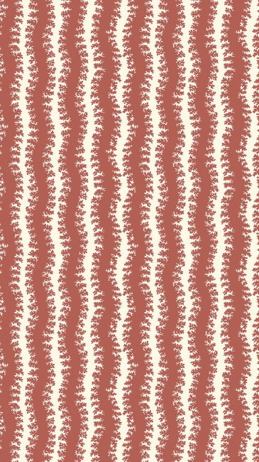 ELK-013-017 - Elkhorn Stripe - Red Toppings - Clarke White - Small Flat Shot