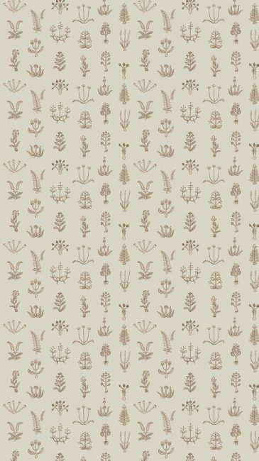 FLO-025-027-021 - Floral Spot - Kemp Brown - Cromwel Stone - Maitland Green - Small Flat shot